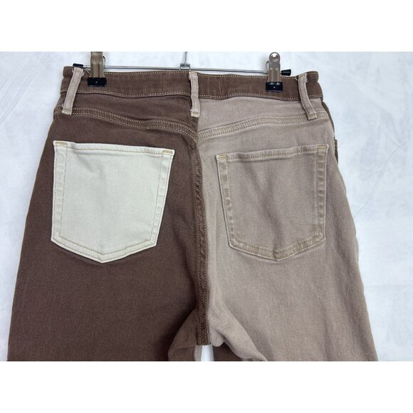 Hollister Women’s 27 Ultra High-Rise Dad Jeans Brown Beige Raw Edge - Picture 12 of 16